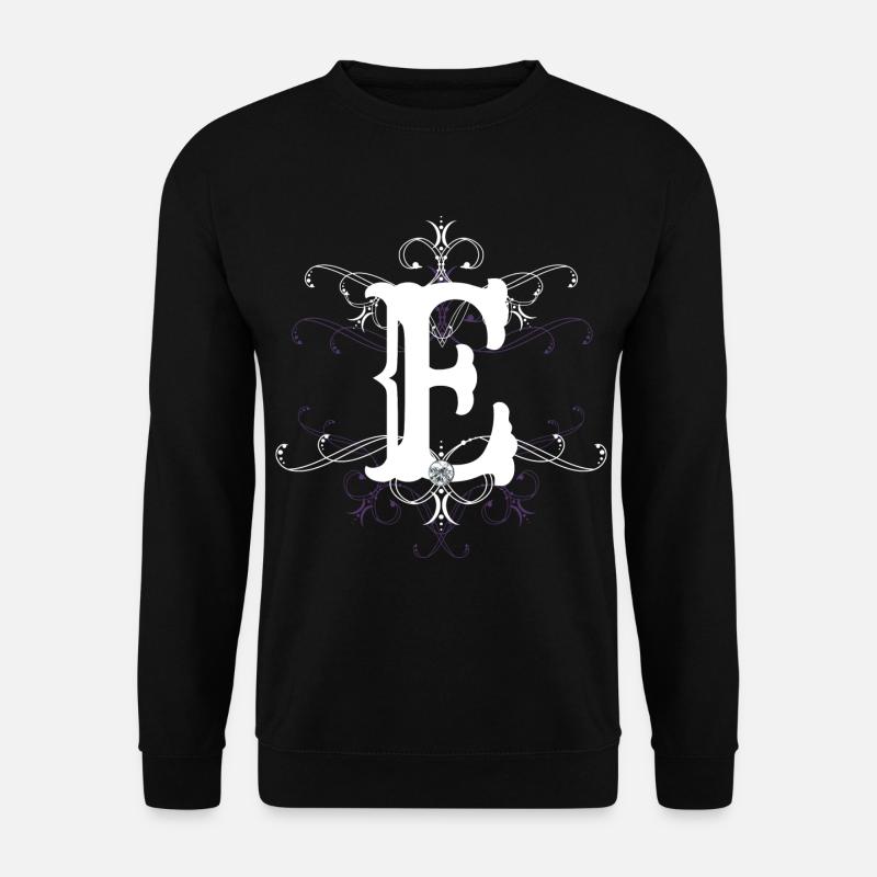 Letter E (E) - Unisex Sweatshirt - black