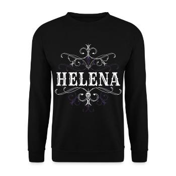 Helena Name Vorname Personalisiert - Unisex Pullover - Schwarz - Vorne - Alina (178cm) & Michal (187cm)