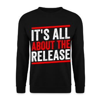 Lâcher prise de l’amateur de lancer de hache expert lanceur de hache - Sweat-shirt Unisexe - noir - Devant - Alina (178cm) & Michal (187cm)