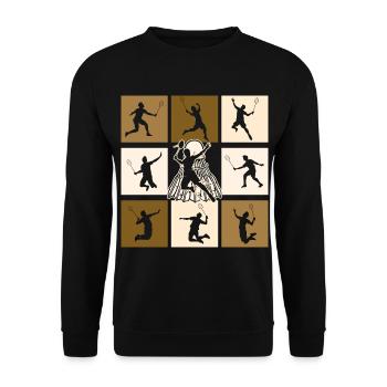Badminton - Unisex Pullover - Schwarz - Vorne - Alina (178cm) & Michal (187cm)