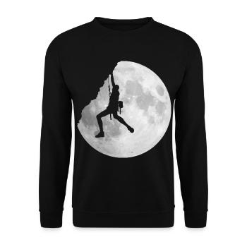 Escalade Au Clair De Lune Cadeau Grimpeur - Sweat-shirt Unisexe - noir - Devant - Alina (178cm) & Michal (187cm)