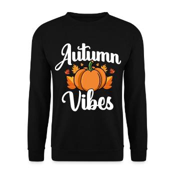 Herbst - Unisex Pullover - Schwarz - Vorne - Alina (178cm) & Michal (187cm)