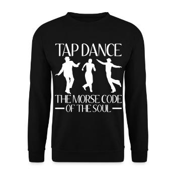 Stepptanz | Stepptänzer Tanzen Tanz Geschenkideen - Unisex Pullover - Schwarz - Vorne - Alina (178cm) & Michal (187cm)