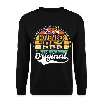 Legendary since November 1953 - 1953 - Unisex Sweatshirt - black - Front - Alina (178cm) & Michal (187cm)