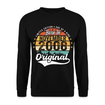 Legendary since November 2008 - 2008 - Unisex Sweatshirt - black - Front - Alina (178cm) & Michal (187cm)