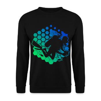 Plongée sous-marine Plongeur Plongée sous-marine Plongée sous-marine - Sweat-shirt Unisexe - noir - Devant - Alina (178cm) & Michal (187cm)