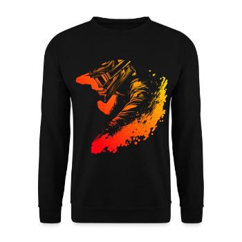MTB Men Mountain Bike Mountain Bike Cyclists - Unisex Sweatshirt - black - Front - Alina (178cm) & Michal (187cm)