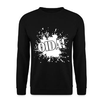 Oida, Spruch für Bayern, Bavaria - Unisex Pullover - Schwarz - Vorne - Alina (178cm) & Michal (187cm)