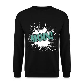 Moin moin - Unisex Pullover - Schwarz - Vorne - Alina (178cm) & Michal (187cm)