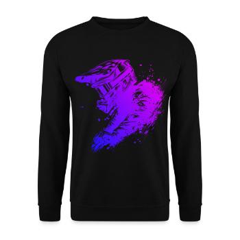 Damen Radfahrer Mountainbike Herren MTB Radfahren - Unisex Pullover - Schwarz - Vorne - Alina (178cm) & Michal (187cm)