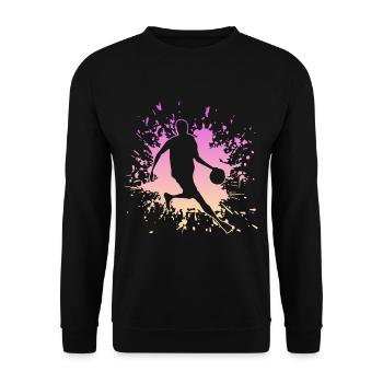Bball, Streetball, Basketball - Unisex Pullover - Schwarz - Vorne - Alina (178cm) & Michal (187cm)