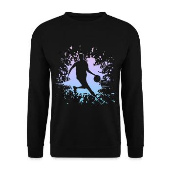 Player, Basketball, Streetball, Bball - Unisex Pullover - Schwarz - Vorne - Alina (178cm) & Michal (187cm)