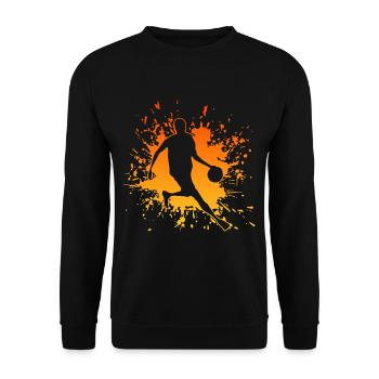 Basketball Streetball Player Baller - Unisex Pullover - Schwarz - Vorne - Alina (178cm) & Michal (187cm)