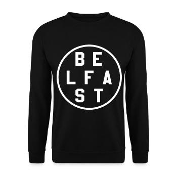 Iconic Irish Dublin Shamrock from Belfast - Unisex Sweatshirt - black - Front - Alina (178cm) & Michal (187cm)