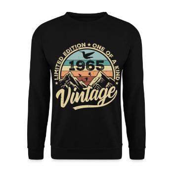 Original Vintage 1965 Cadeau d’anniversaire 1965 - Sweat-shirt Unisexe - noir - Devant - Alina (178cm) & Michal (187cm)