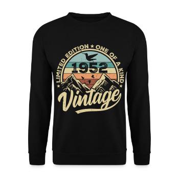 Original Jahrgang 1952 Geburtstagsgeschenk 1952 - Unisex Pullover - Schwarz - Vorne - Alina (178cm) & Michal (187cm)