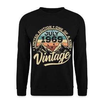 Born in July 1969 Born in July 1969 Born in July 1969 - Unisex Sweatshirt - black - Front - Alina (178cm) & Michal (187cm)