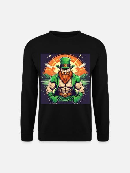 St. Patrick's Day Shamrock Bodybuilding - Unisex Sweatshirt - black