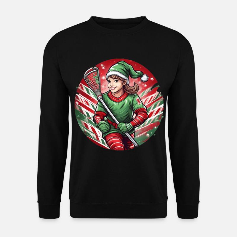 Christmas Elf Lacrosse - Unisex Sweatshirt - black