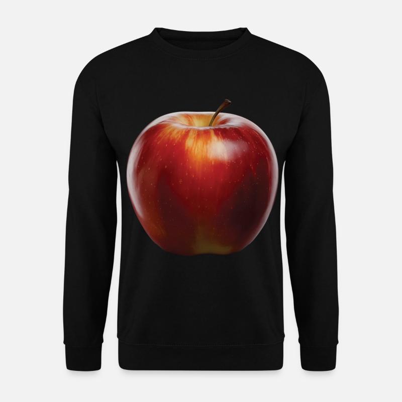 Apfel Frucht Geschenk - Unisex Pullover - Schwarz