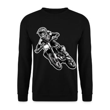 Motocross Femmes Filles Fille - Sweat-shirt Unisexe - noir - Devant - Alina (178cm) & Michal (187cm)