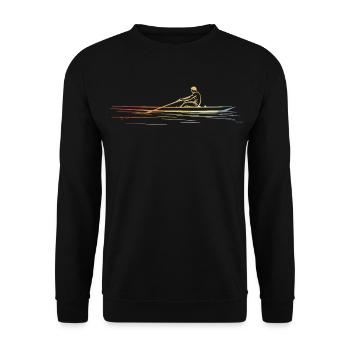 Aviron d’époque - Sweat-shirt Unisexe - noir - Devant - Alina (178cm) & Michal (187cm)