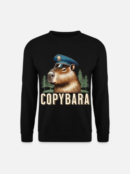 Capybara Polizei Copybara - Unisex Pullover - Schwarz