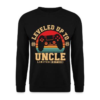 Ascended to Uncle 2025 - Unisex Sweatshirt - black - Front - Alina (178cm) & Michal (187cm)