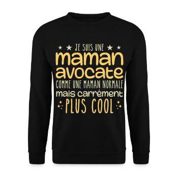 Mommy Lawyer - Normal Mama Geschenk Humor Mutter - Unisex Pullover - Schwarz - Vorne - Alina (178cm) & Michal (187cm)