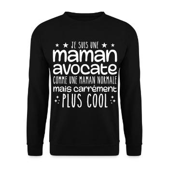 Mommy Lawyer - Normal Mama Geschenk Humor Mutter - Unisex Pullover - Schwarz - Vorne - Alina (178cm) & Michal (187cm)