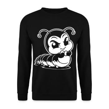 Mignonne petite chenille – design mignon pour les enfants - Sweat-shirt Unisexe - noir - Devant - Alina (178cm) & Michal (187cm)