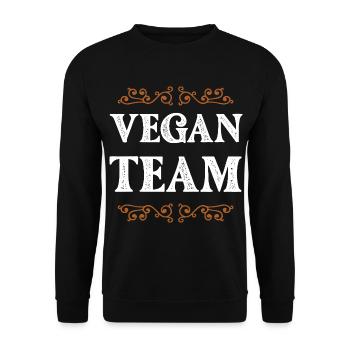 Vegan Team - Unisex Pullover - Schwarz - Vorne - Alina (178cm) & Michal (187cm)