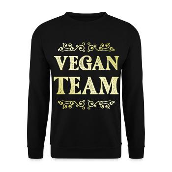 Vegan Team - Unisex Pullover - Schwarz - Vorne - Alina (178cm) & Michal (187cm)