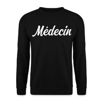 Arzt im Gesundheitswesen Doktor Sauveur - Unisex Pullover - Schwarz - Vorne - Alina (178cm) & Michal (187cm)