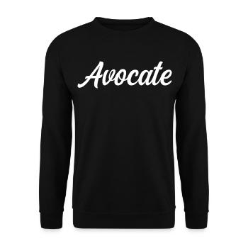Avocate Droit Justice Barreau Tribunal Affaires - Sweat-shirt Unisexe - noir - Devant - Alina (178cm) & Michal (187cm)