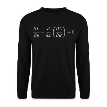 Euler-Lagrange equation fundamental notion physics - Unisex Sweatshirt - black - Front - Alina (178cm) & Michal (187cm)