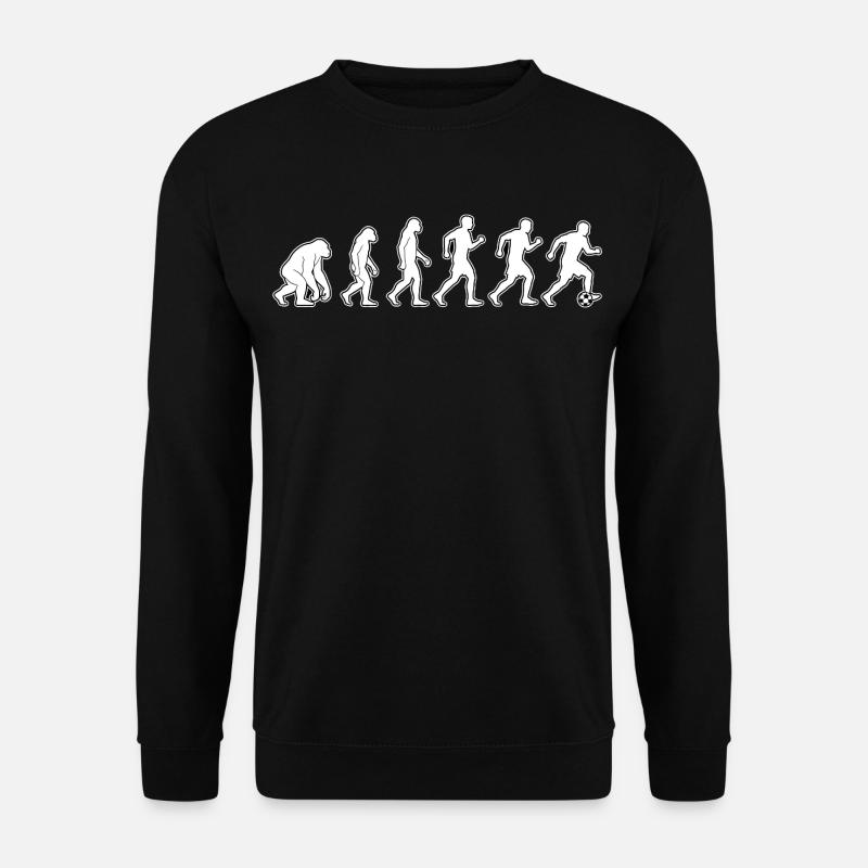 Evolution zum Fußballspieler - Unisex Pullover - Schwarz