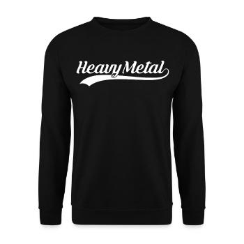 Heavy Metal Retro Sports Logo - Unisex Sweatshirt - black - Front - Alina (178cm) & Michal (187cm)