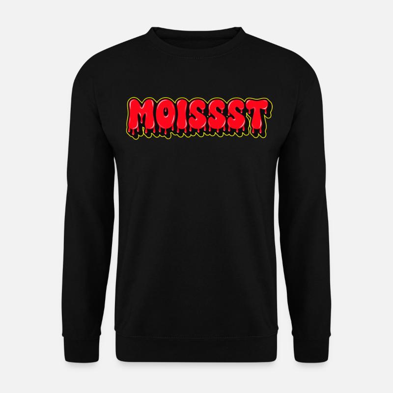 Moist Red Dripping Text - Unisex Sweatshirt - black