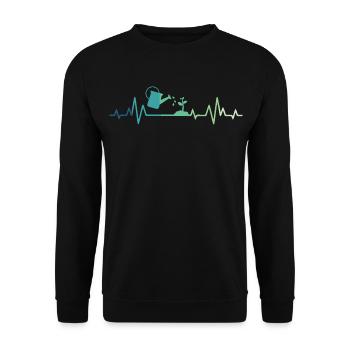 Gardening Gardening Planter - Unisex Sweatshirt - black - Front - Alina (178cm) & Michal (187cm)