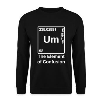 Um - Element of Confusion - Unisex Sweatshirt - black - Front - Alina (178cm) & Michal (187cm)