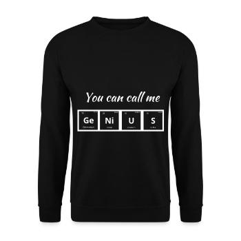 genius - Unisex Sweatshirt - black - Front - Alina (178cm) & Michal (187cm)