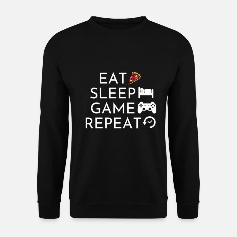 Eat Sleep Game Repeat - Unisex Sweatshirt - black