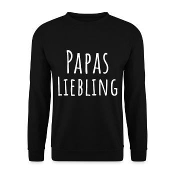 Papas Liebling - Unisex Pullover - Schwarz - Vorne - Alina (178cm) & Michal (187cm)