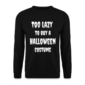 Halloween Lazy - Unisex Pullover - Schwarz - Vorne - Alina (178cm) & Michal (187cm)
