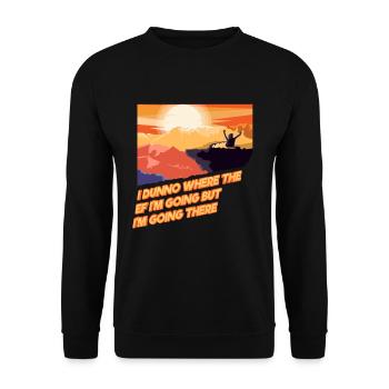 Randonnée vacances Bien-être Montagne Liberté Cadeau - Sweat-shirt Unisexe - noir - Devant - Alina (178cm) & Michal (187cm)