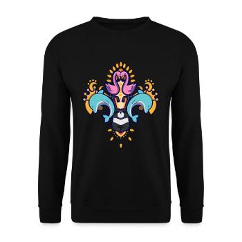 Mardi gras carnaval symbole de décoration cadeau - Sweat-shirt Unisexe - noir - Devant - Alina (178cm) & Michal (187cm)