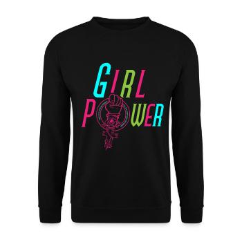 Girl Women Power Power Strength Venus Gift - Unisex Sweatshirt - black - Front - Alina (178cm) & Michal (187cm)