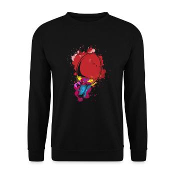 Cadeau de tennis de table Bat Art Colors - Sweat-shirt Unisexe - noir - Devant - Alina (178cm) & Michal (187cm)
