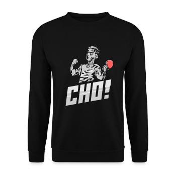 Cho le jubel Tischtennis Meister Geschenk Gewinnen - Unisex Pullover - Schwarz - Vorne - Alina (178cm) & Michal (187cm)